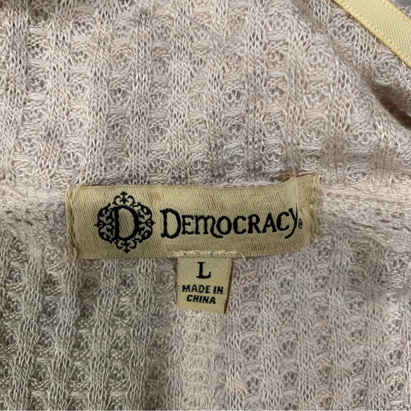 NEW Democracy Ribbed Asymmetrical Sweater – Size L – Beige Knit Pullover - Picture 5 of 10
